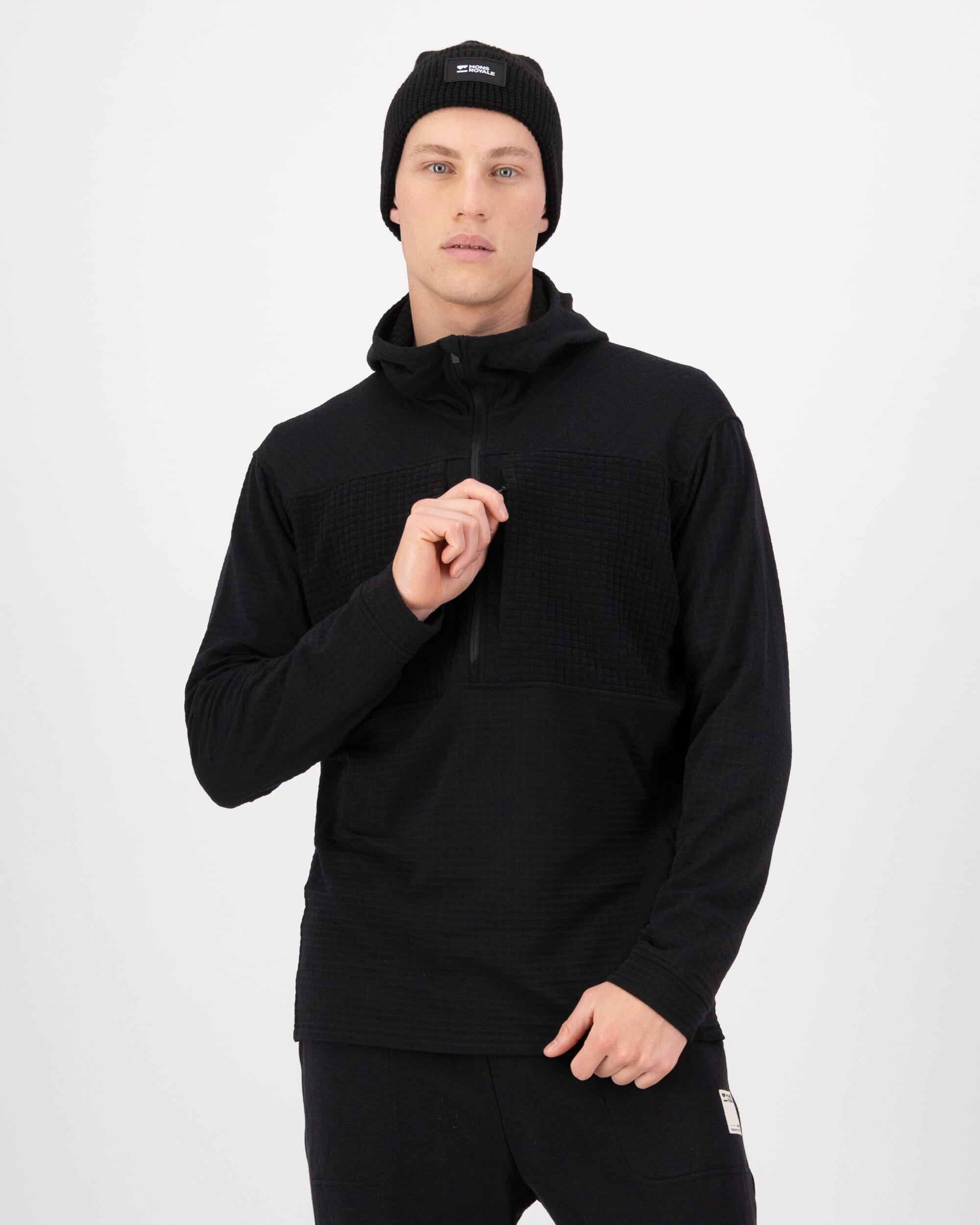 Mons Royale Mens Offgrid Merino Fleece 1/2 Zip Long Sleeve