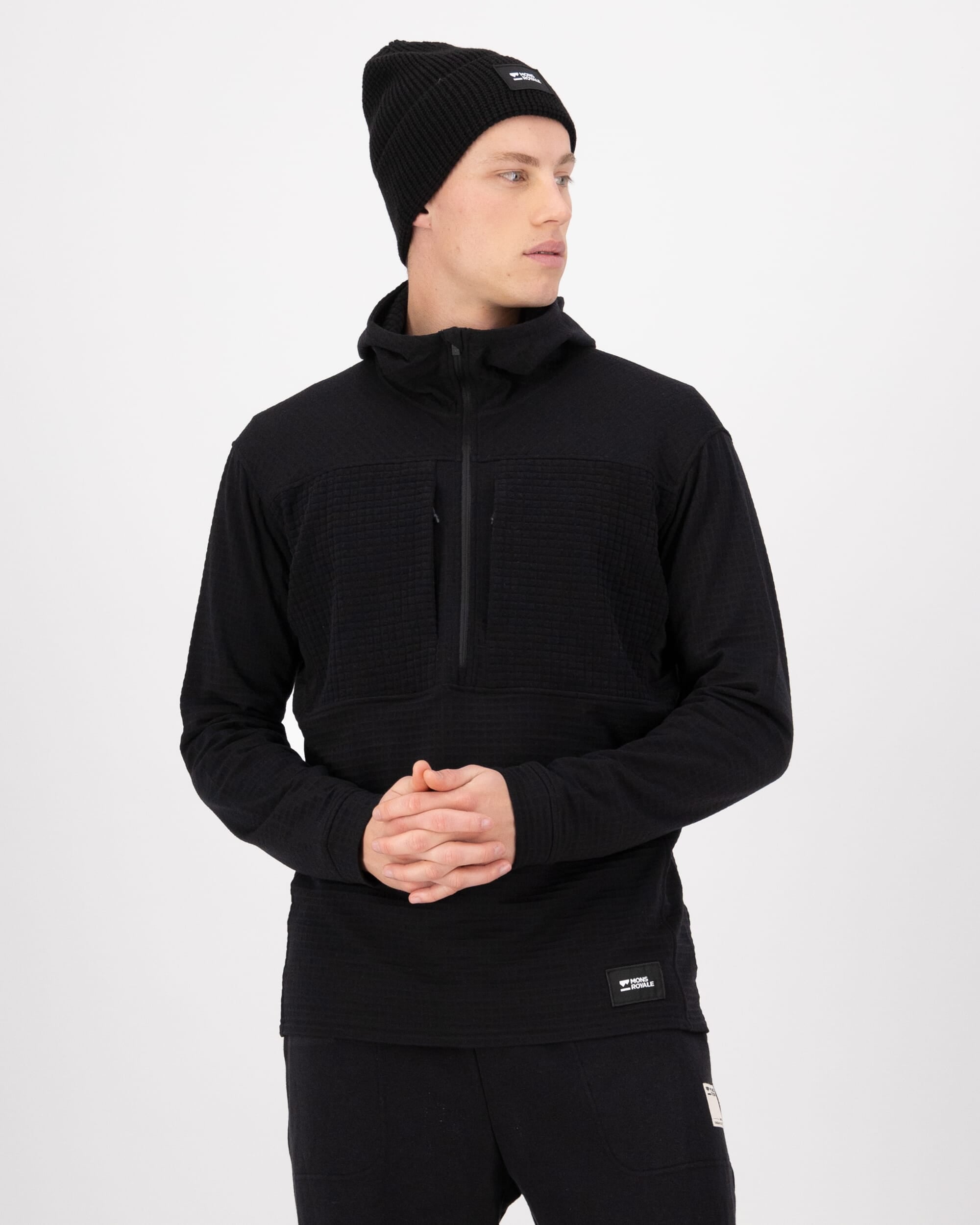 Mons Royale Mens Offgrid Merino Fleece 1/2 Zip Long Sleeve