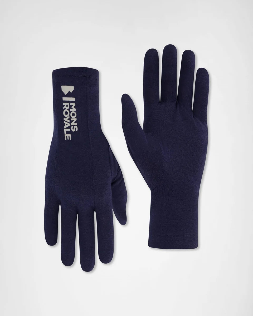 Mons Royale Volta Merino Glove Liners Midnight