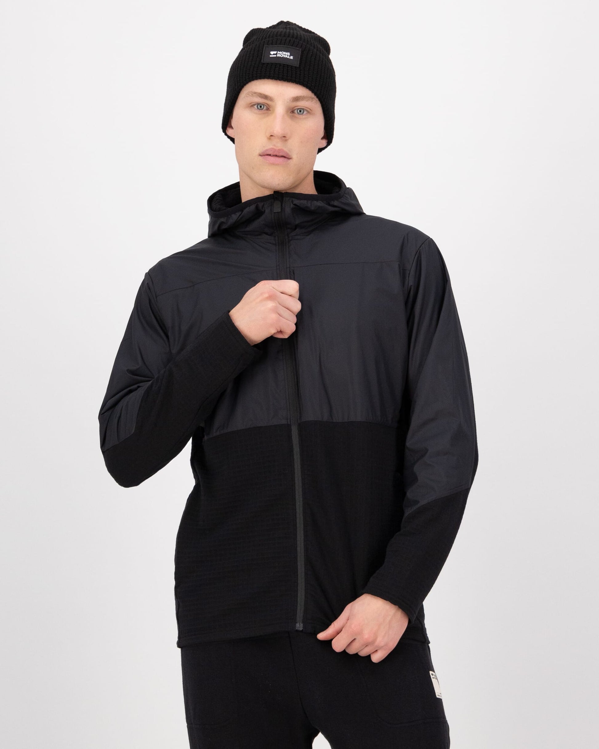 Mons Royale Mens Offgrid Merino Fleece Wind Jacket
