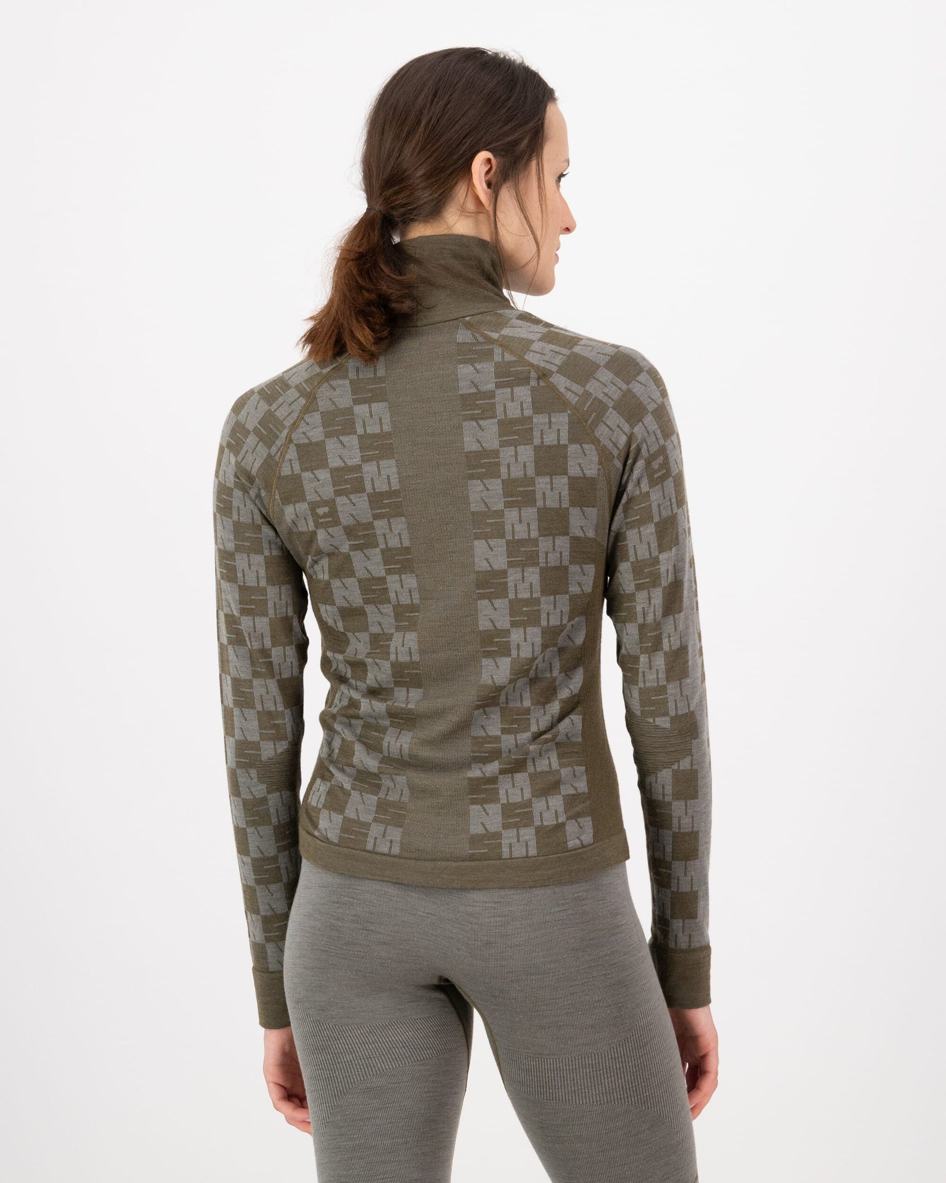 Mons Royale Womens Ascender Merino Base Layer Mock Neck Long Sleeve