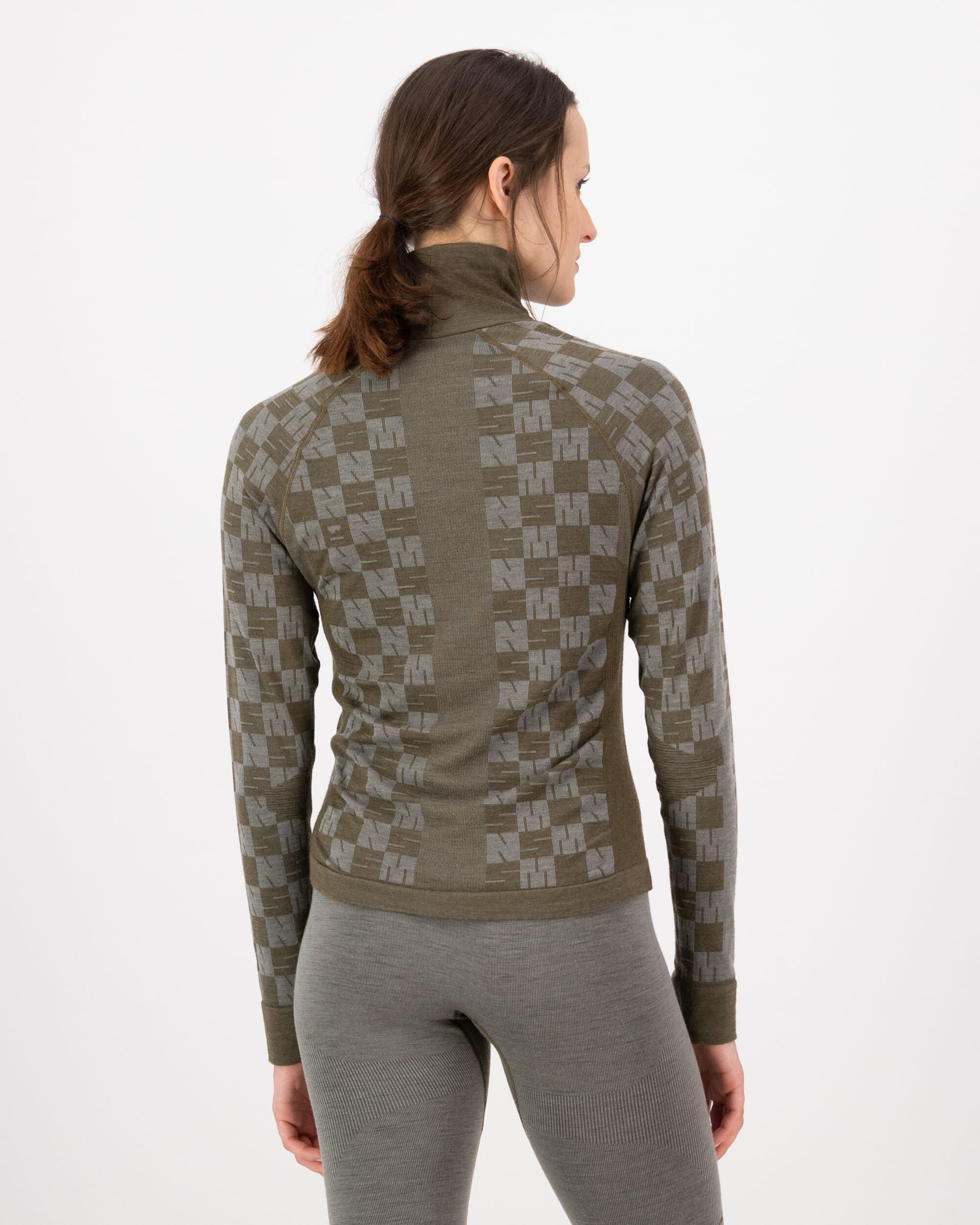 Mons Royale Womens Ascender Merino Base Layer Mock Neck Long Sleeve