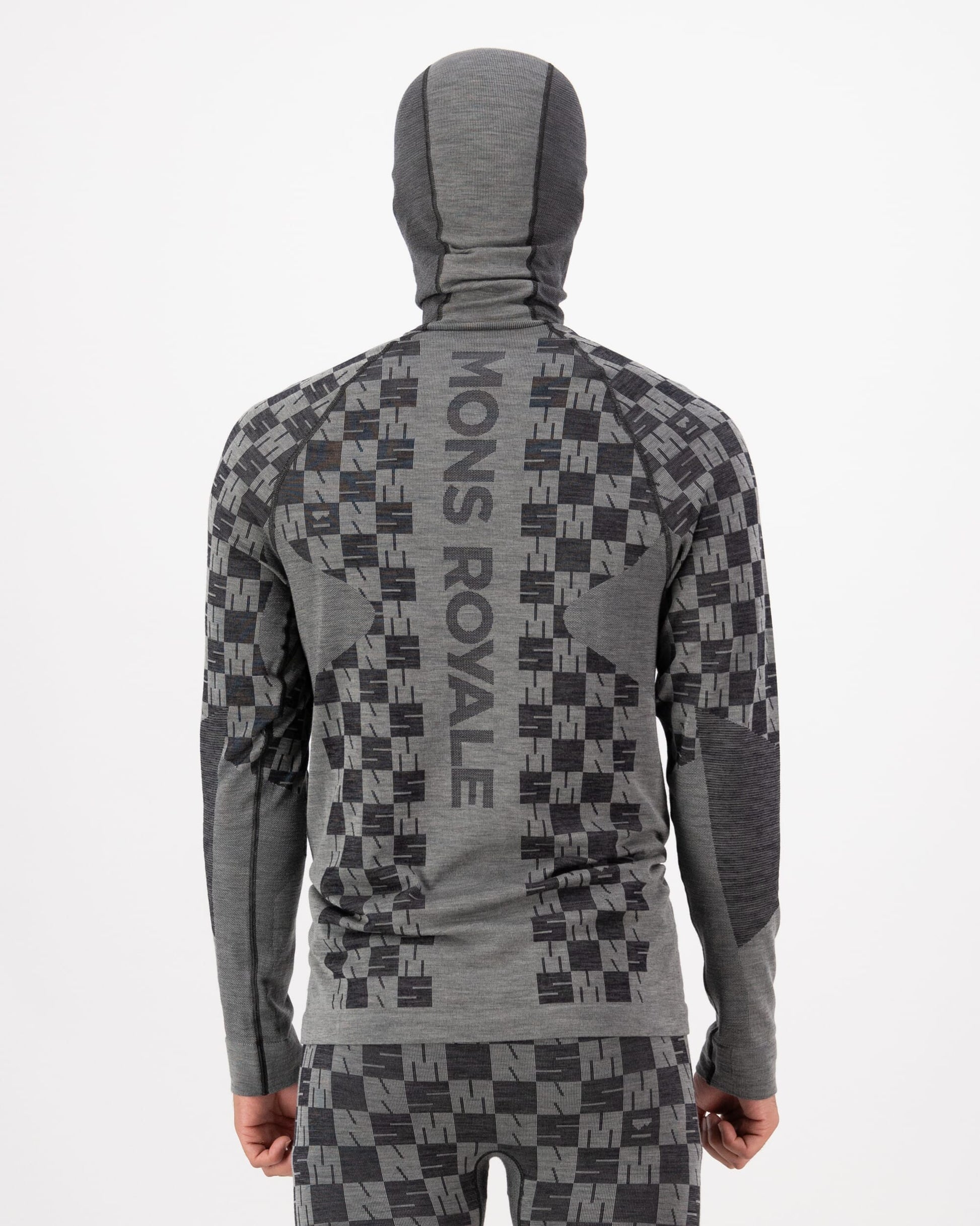 Mons Royale Mens Ascender Merino Base Layer Hooded Long Sleeve