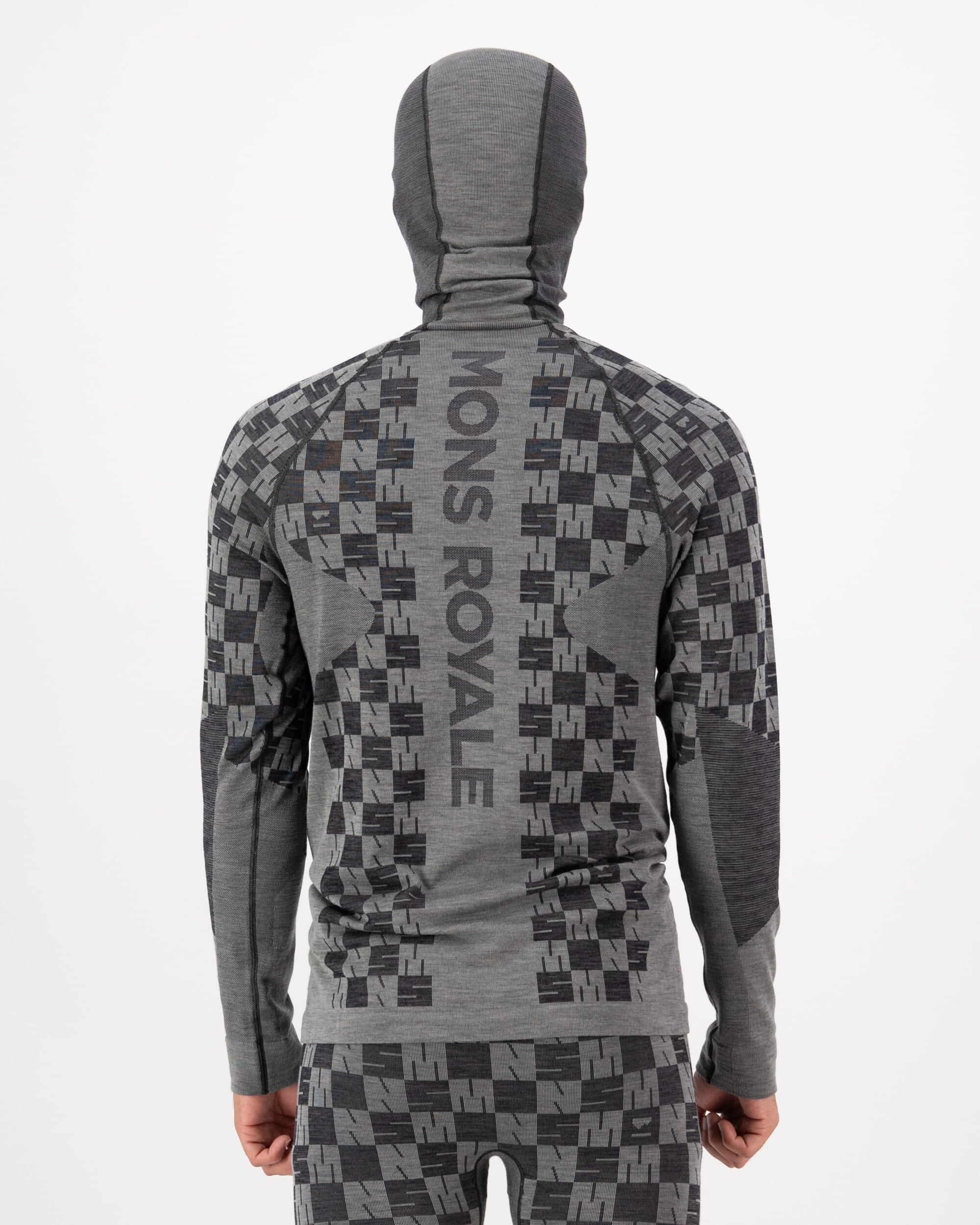 Mons Royale Mens Ascender Merino Base Layer Hooded Long Sleeve