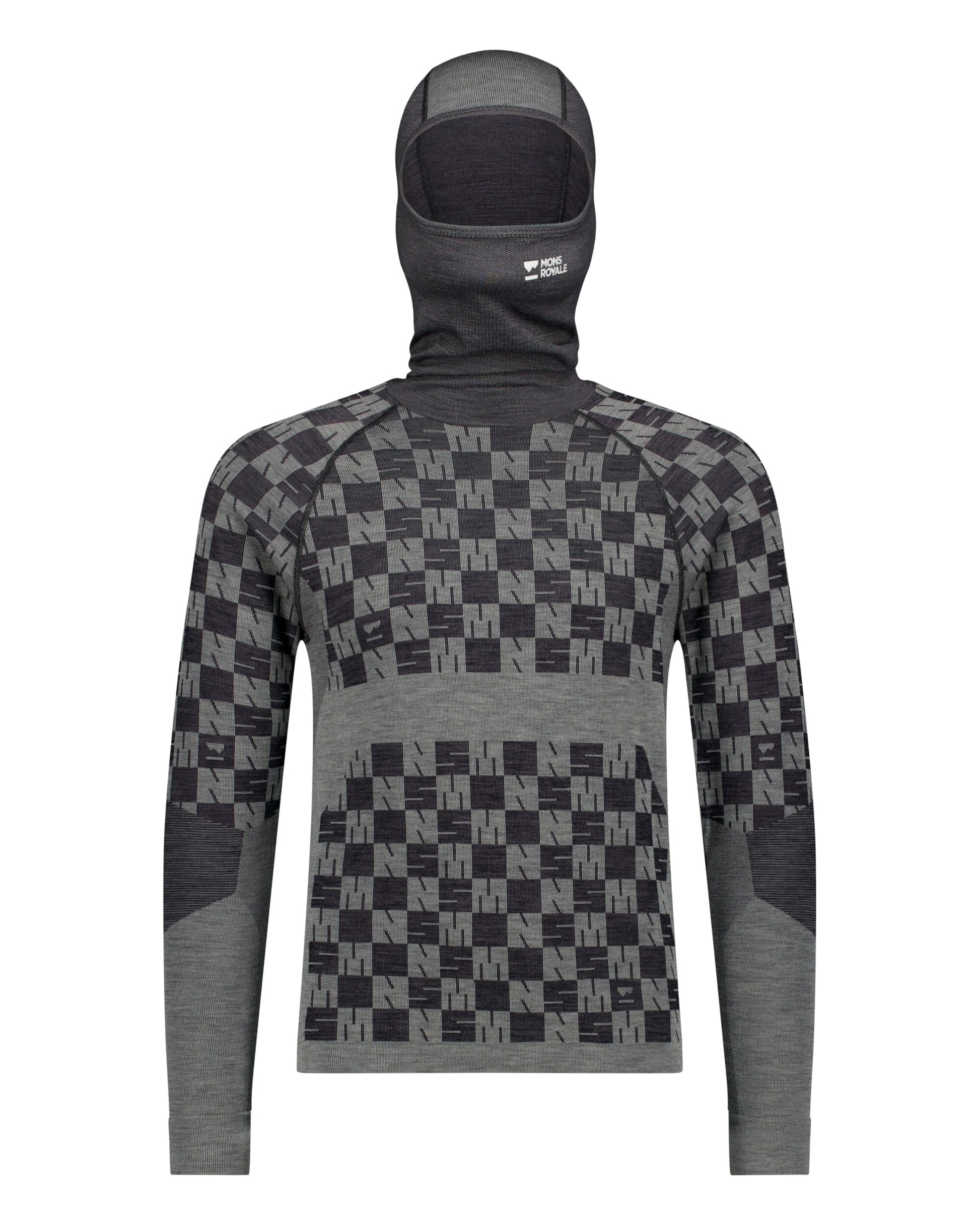 Mons Royale Mens Ascender Merino Base Layer Hooded Long Sleeve