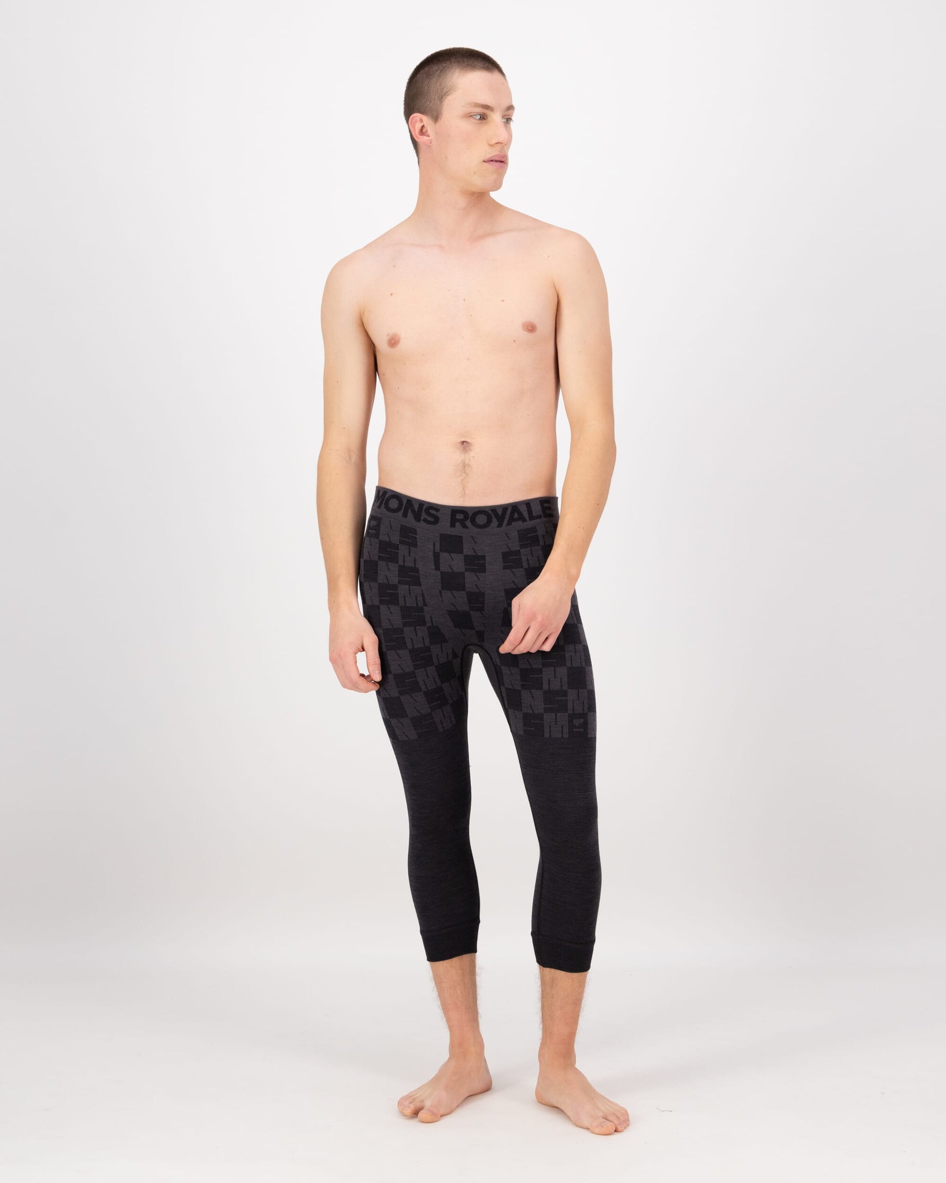 Mons Royale Mens Ascender Merino Base Layer 3/4 Legging