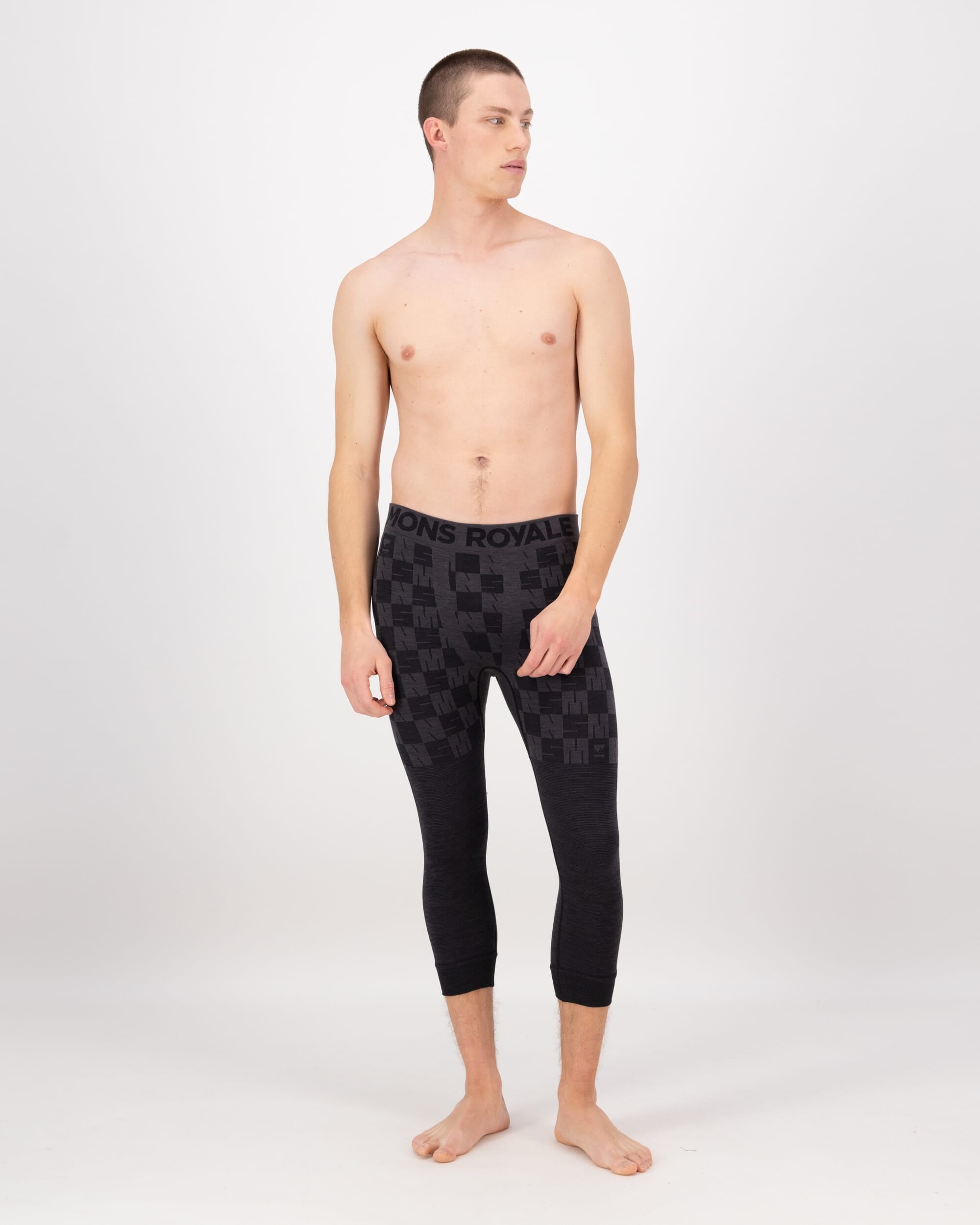 Mons Royale Mens Ascender Merino Base Layer 3/4 Legging