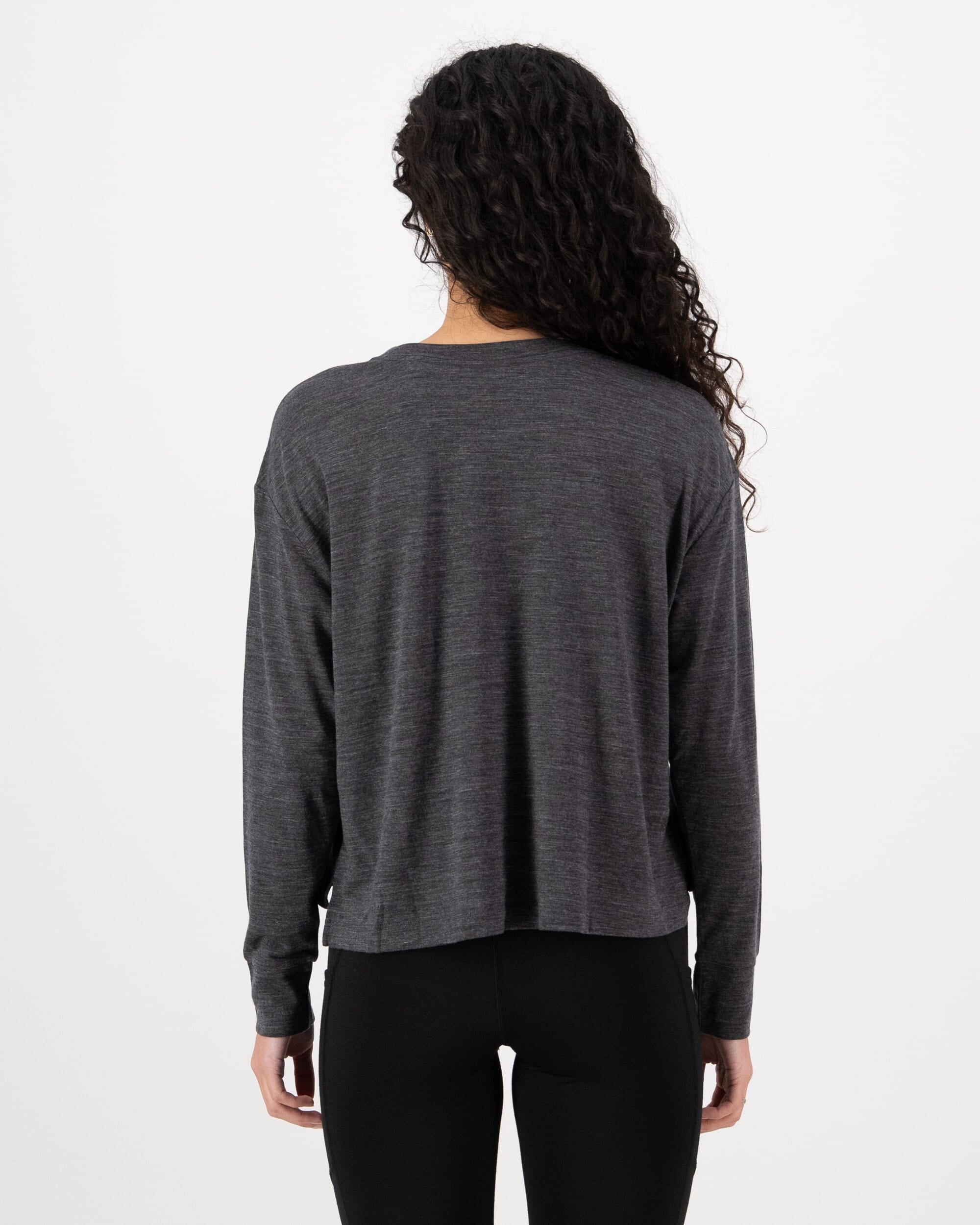 Mons Royale Womens Zephyr Merino Tencel Boxy Long Sleeve