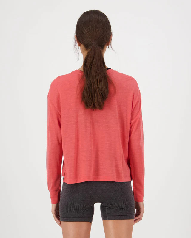 Mons Royale Womens Zephyr Merino Tencel Boxy Long Sleeve