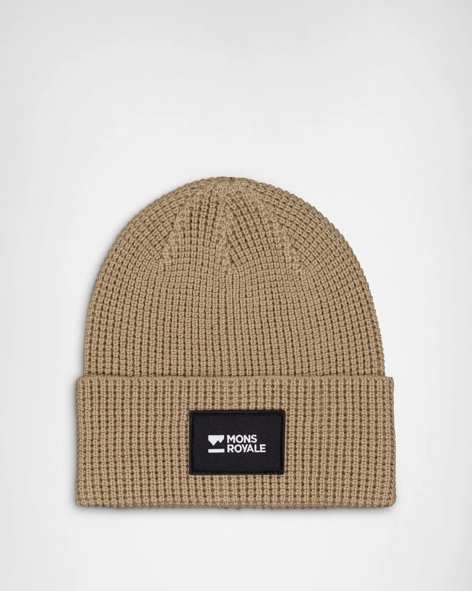 Mons Royale Bluff Merino Beanie One Size Birch