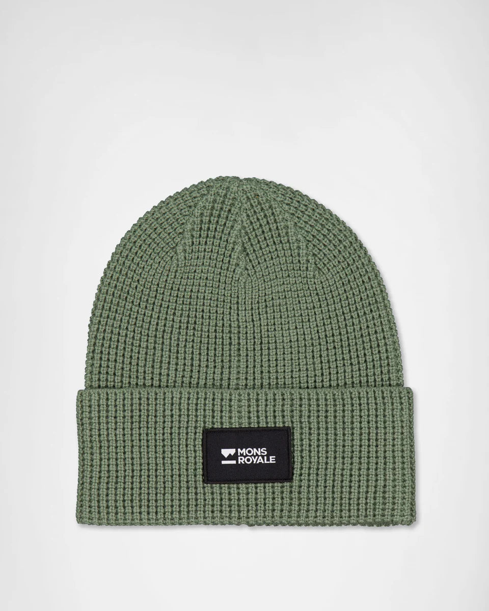 Mons Royale Bluff Merino Beanie One Size Willow