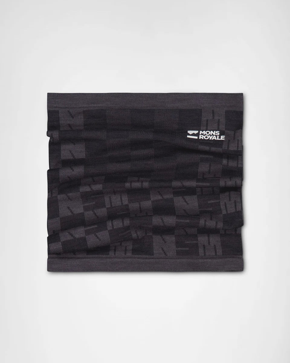Mons Royale Ascender Merino Neckwarmer One Size Forged Iron Black