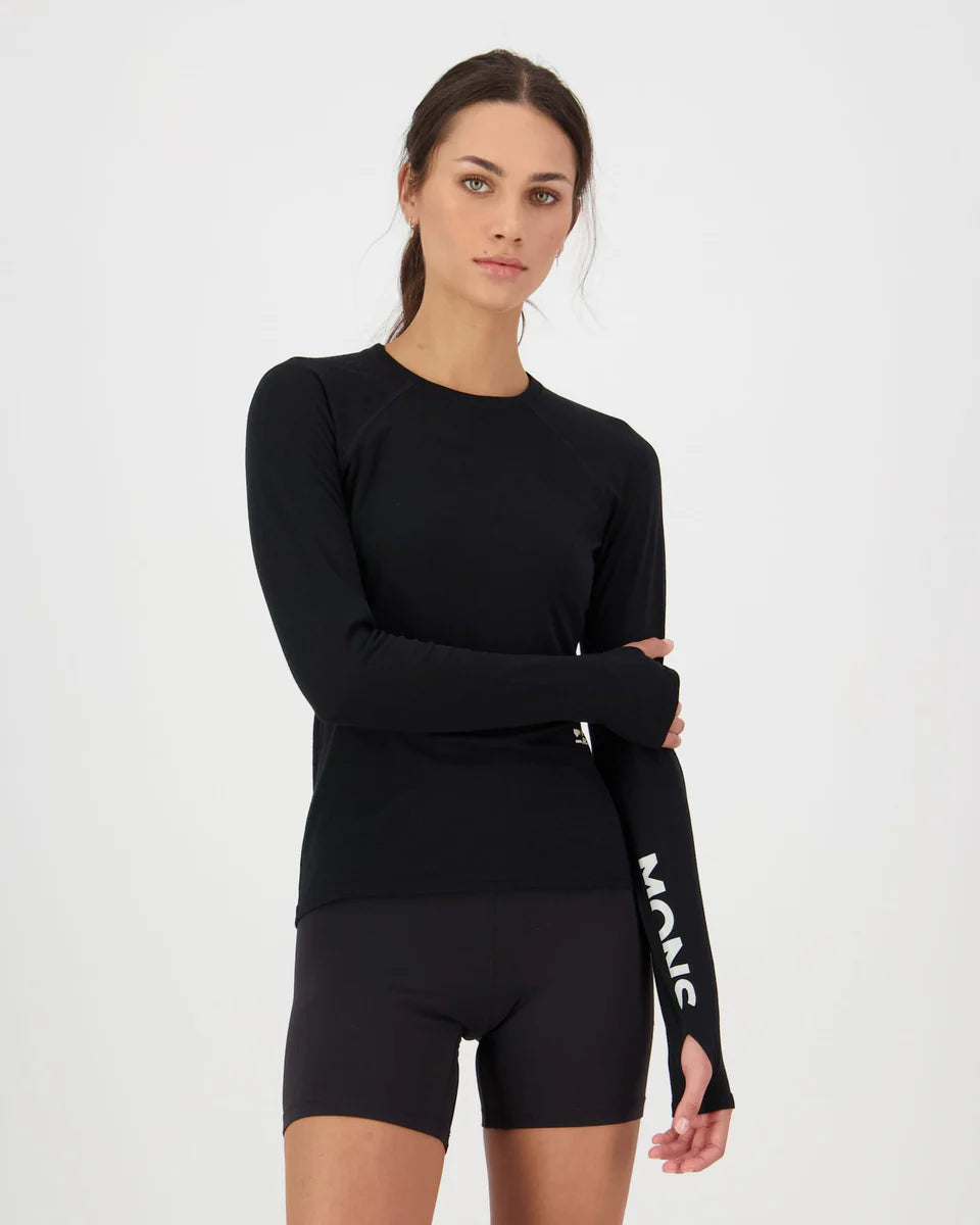 Mons Royale Womens Bella Merino Long Sleeve Black