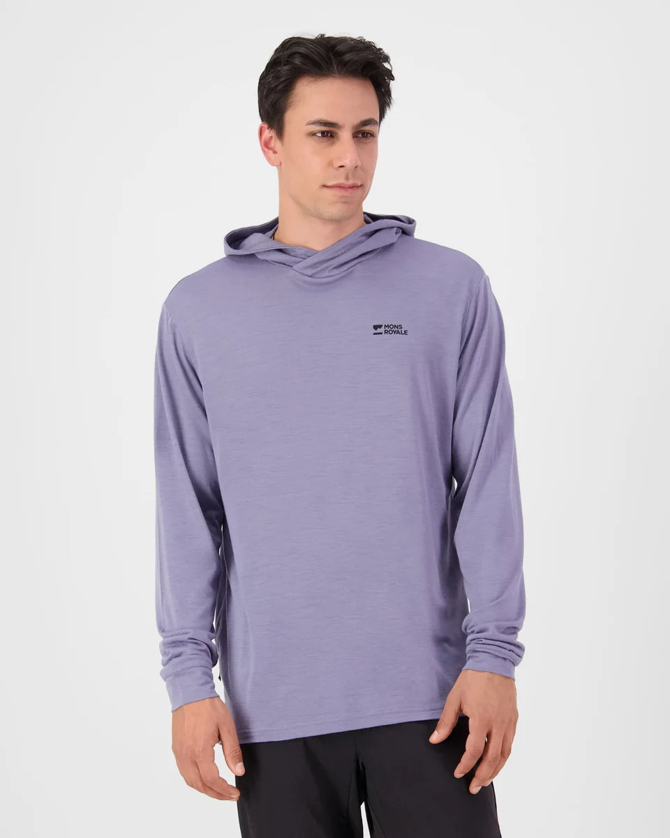 Mons Royale Mens Pivot Merino Long Sleeve Hood