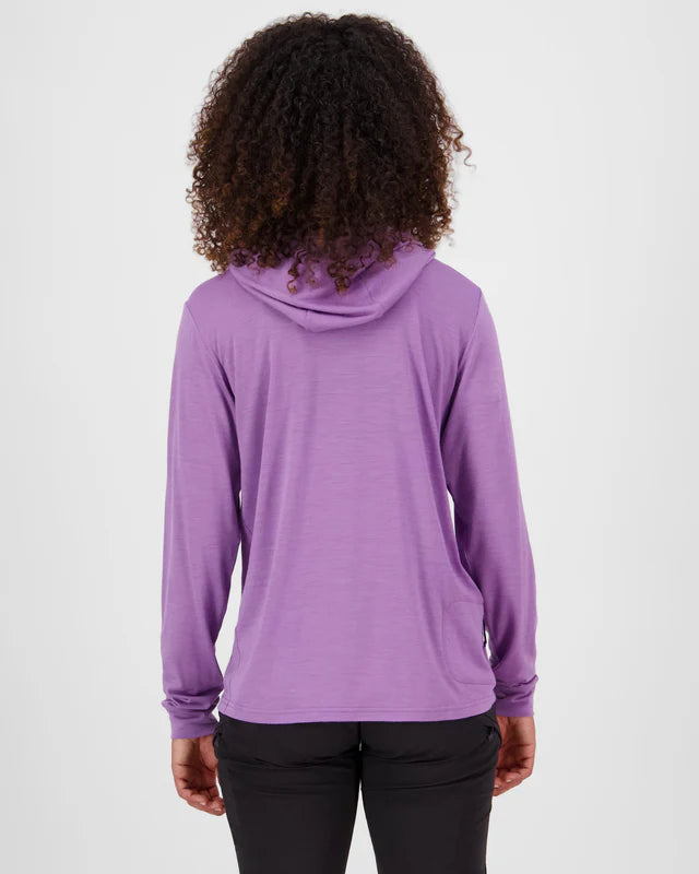 Mons Royale Womens Pivot Merino Long Sleeve Hood