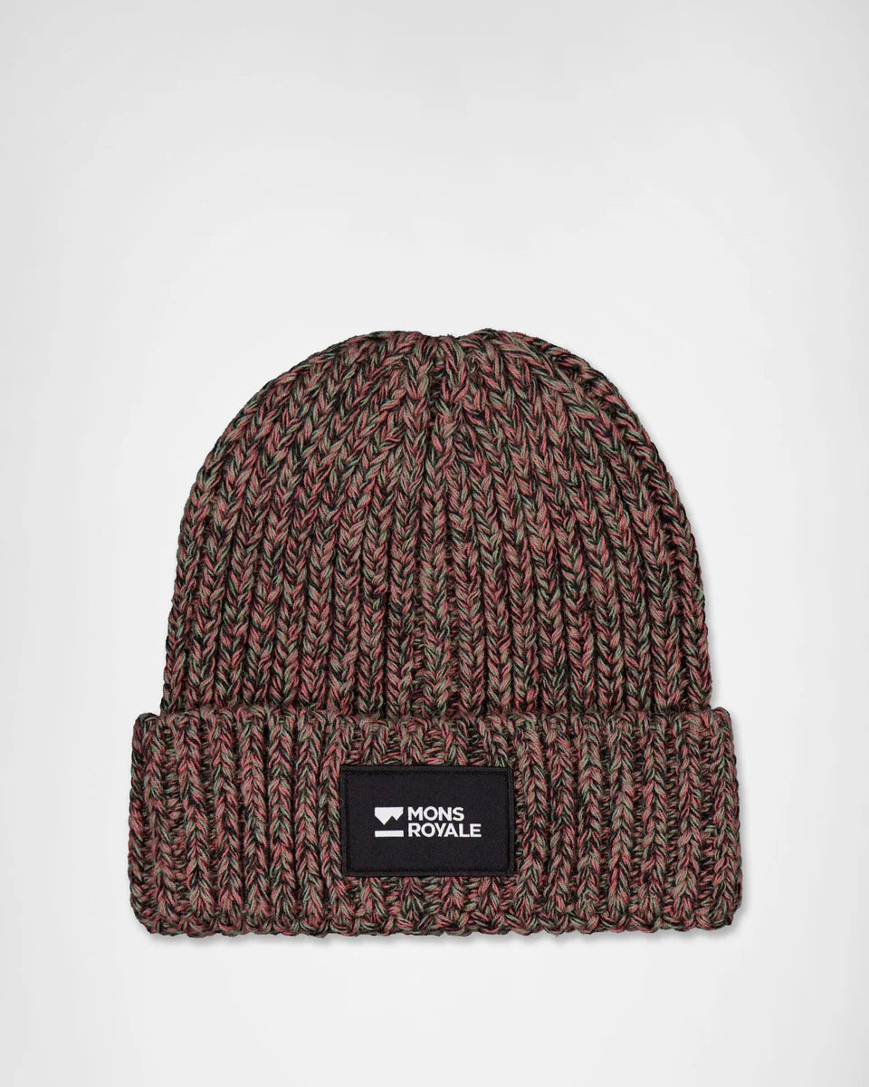 Mons Royale Triple Treat Merino Beanie One Size Canyon Rose