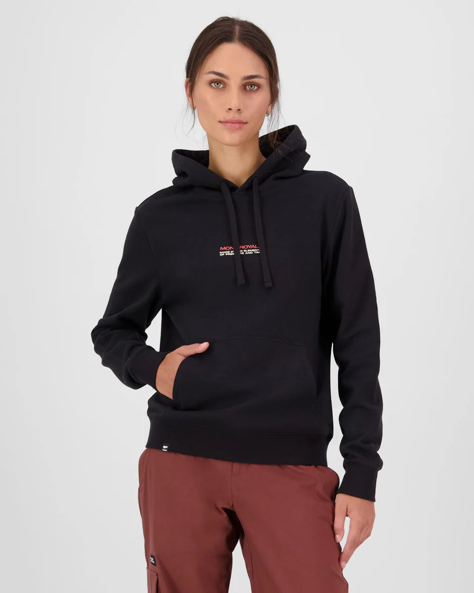 Mons Royale Womens Inversion Merino Hoodie Black