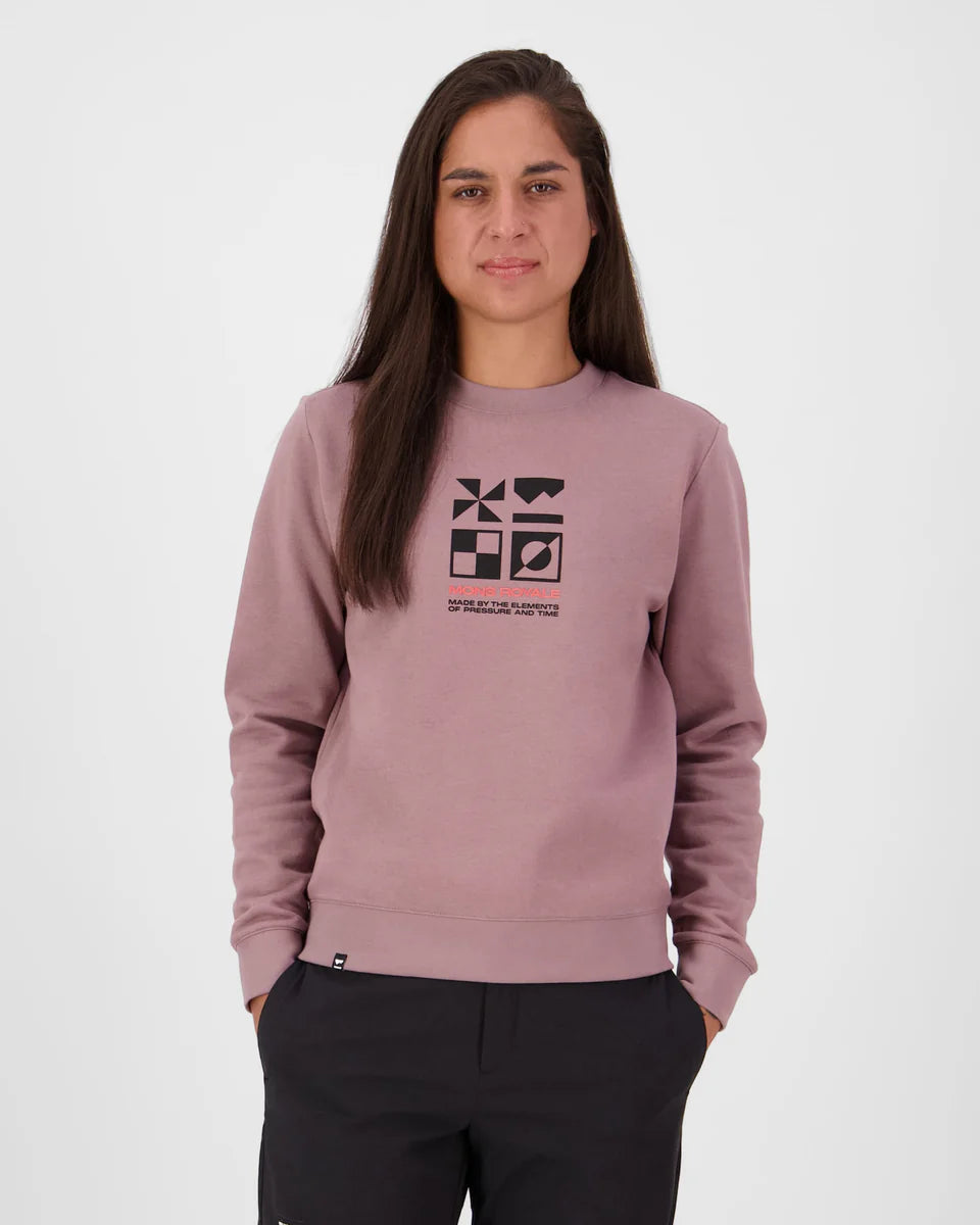 Mons Royale Womens Inversion Merino Crew Antler