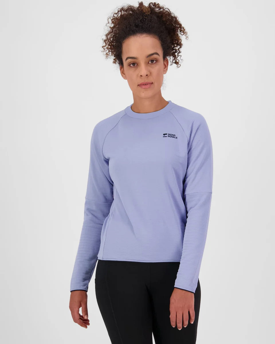 Mons Royale Womens Quad Merino Fleece Pullover