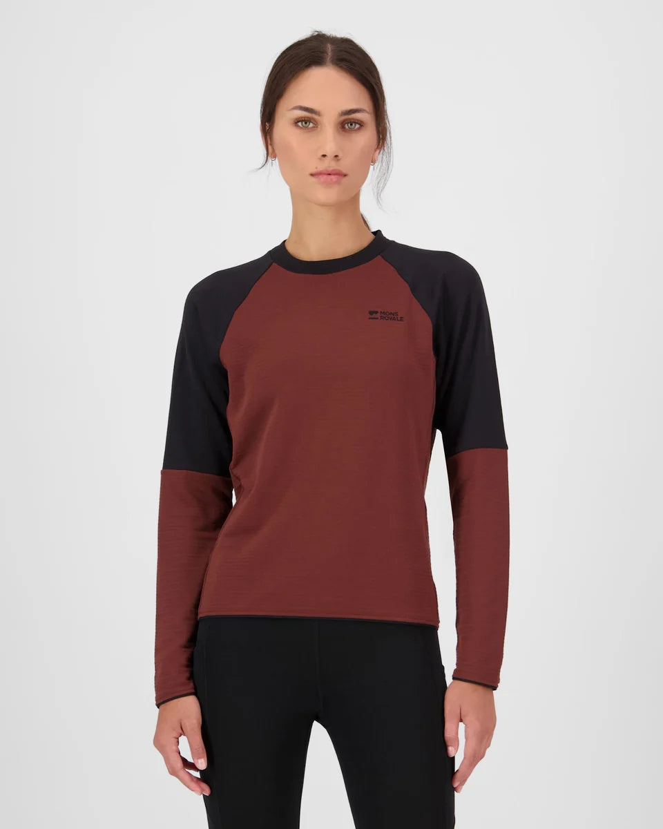 Mons Royale Womens Quad Merino Fleece Pullover