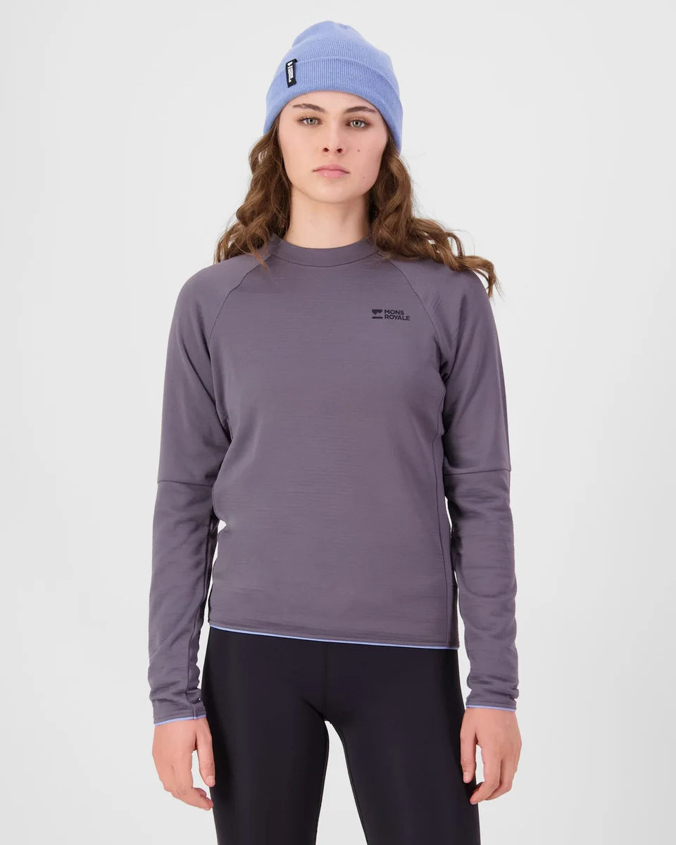 Mons Royale Womens Quad Merino Fleece Pullover
