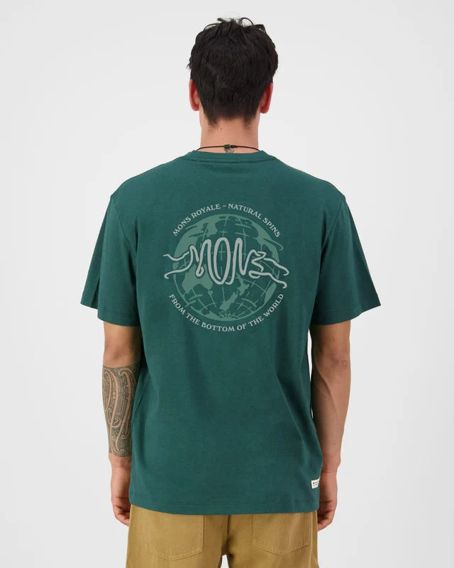 Mons Royale Mens Yonder Merino Organic Cotton T-Shirt