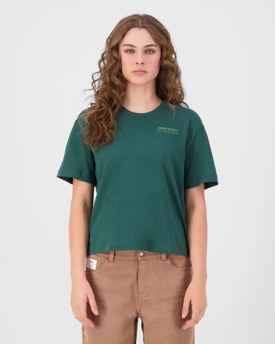 Mons Royale Womens Yonder Merino Organic Cotton T-Shirt