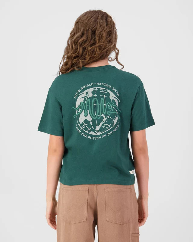 Mons Royale Womens Yonder Merino Organic Cotton T-Shirt