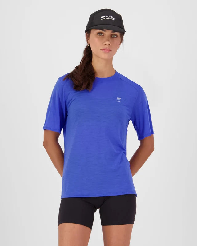 Mons Royale Womens Aero Ultralight Merino T-Shirt Ultramarine