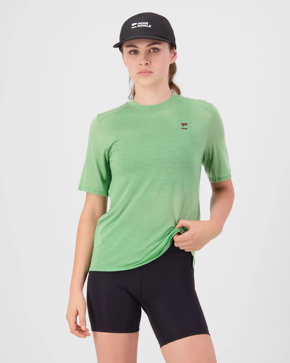 Mons Royale Womens Aero Ultralight Merino T-Shirt Spearmint
