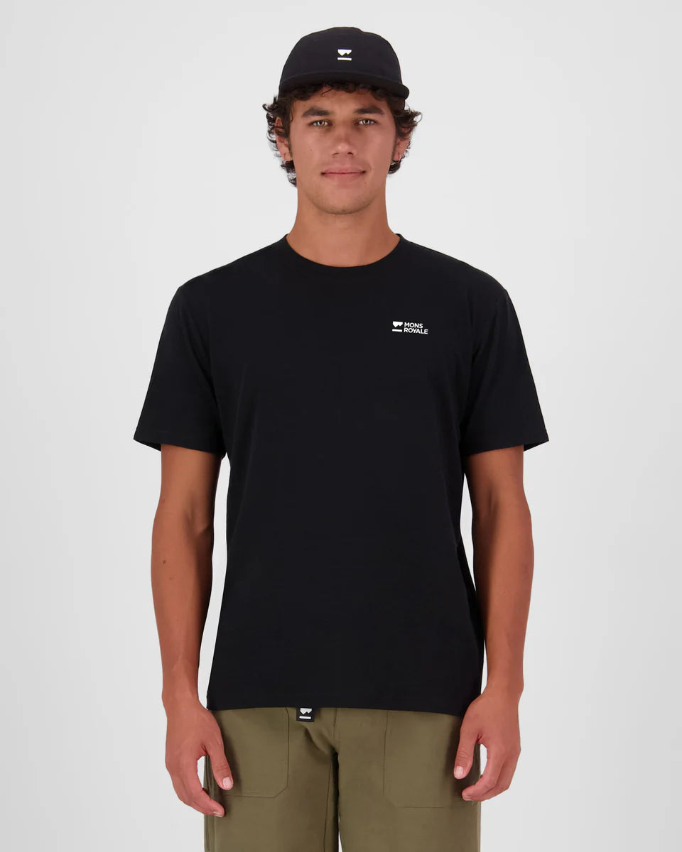 Mons Royale Mens Icon Merino T-Shirt Black