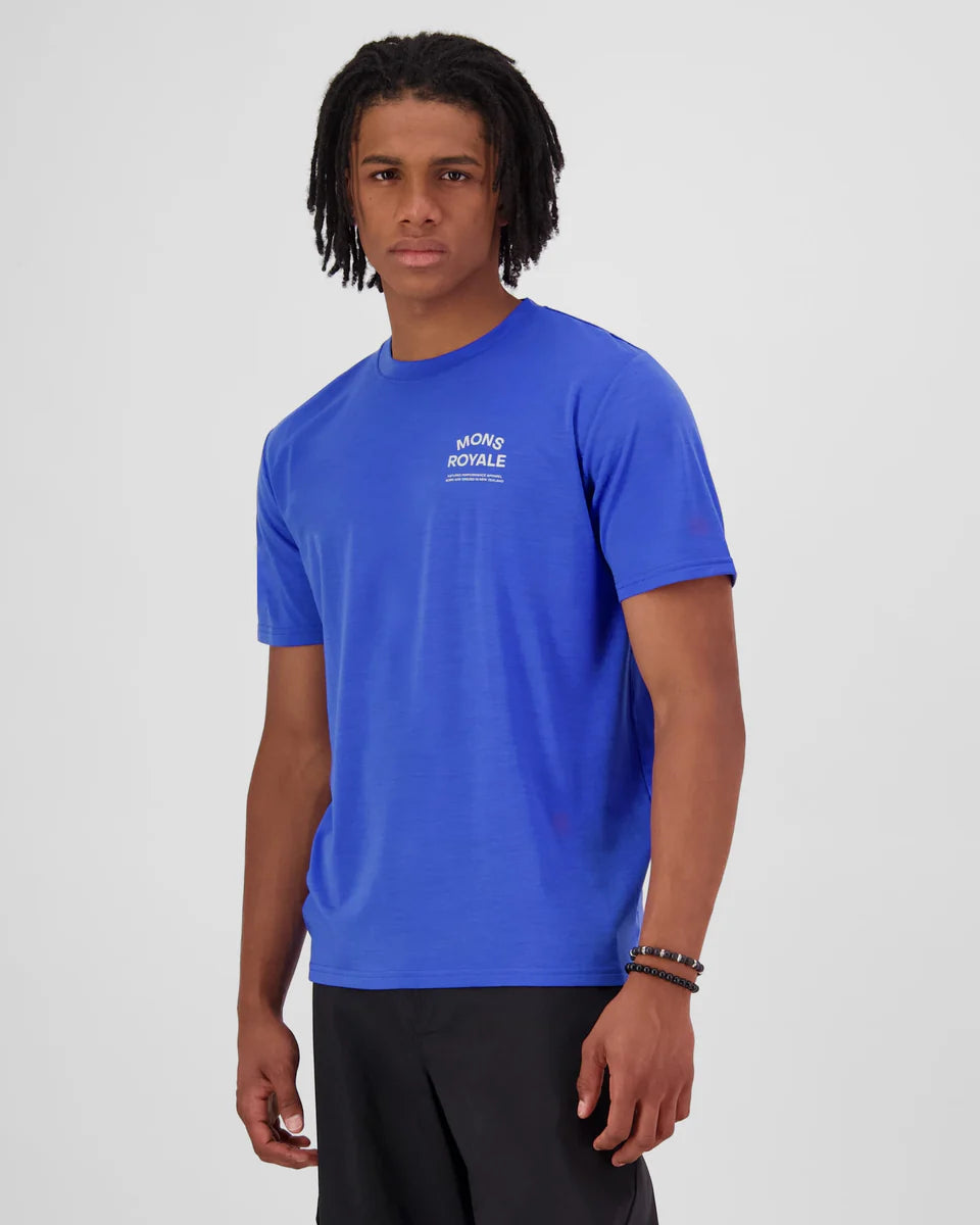 Mons Royale Mens Icon Merino T-Shirt Ultramarine