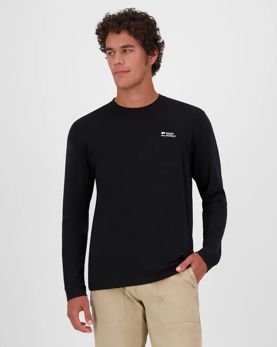 Mons Royale Mens Icon Merino Long Sleeve Black