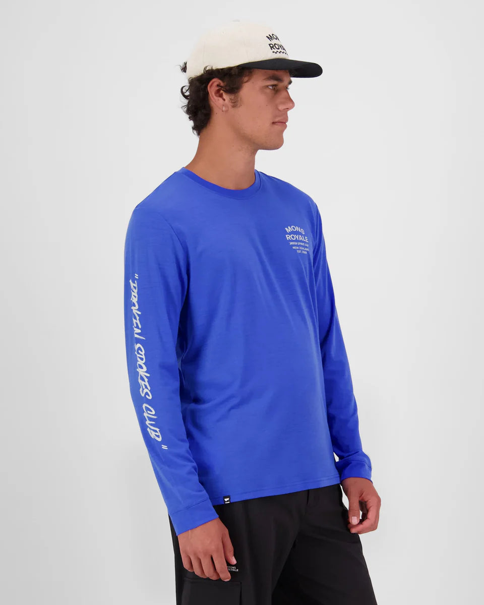 Mons Royale Mens Icon Merino Long Sleeve Ultramarine