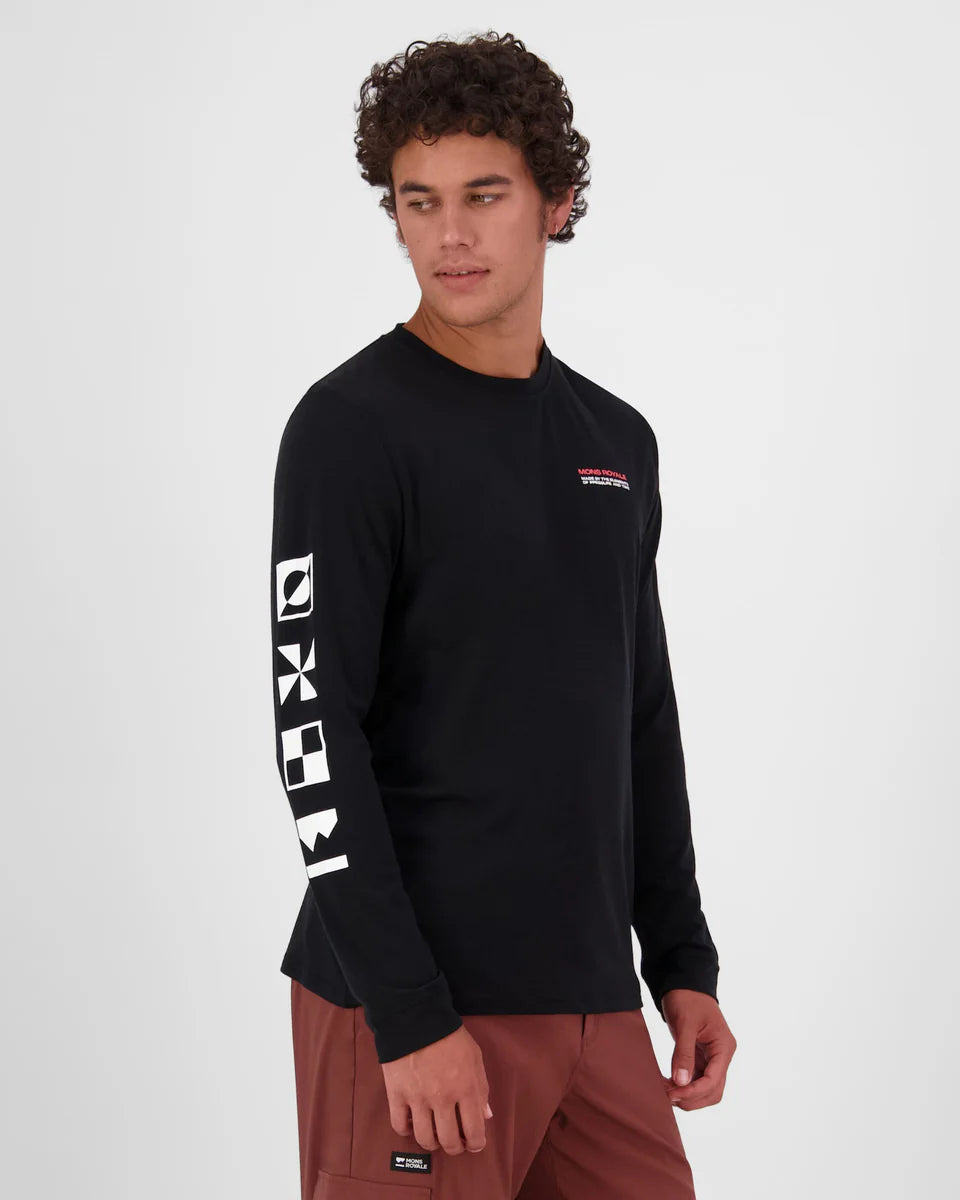 Mons Royale Mens Icon Merino Long Sleeve Black