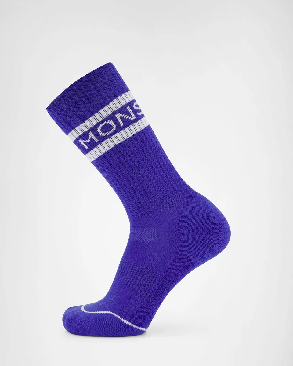 Mons Royale Signature Merino Crew Sock Blue Dusk