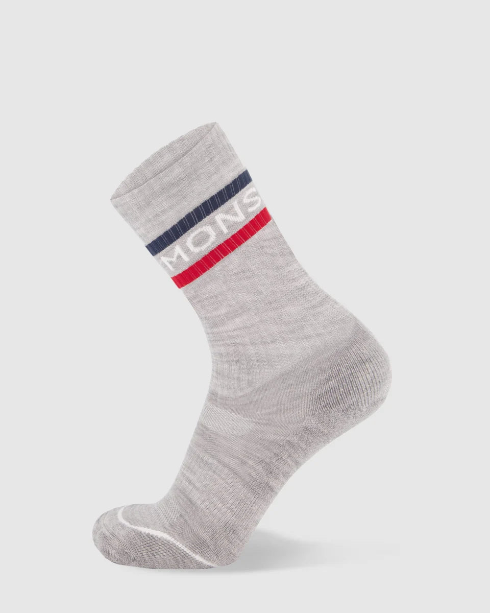 Mons Royale Signature Merino Crew Sock College Grey