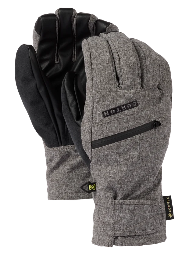 Burton Mens Gore Under Gloves Gray Heather