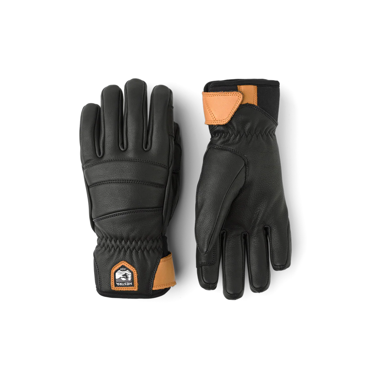 Hestra Womens Leather Fall Line 5 Finger Gloves Black