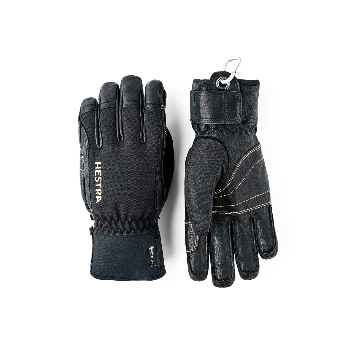 Hestra Army Leather Gore-Tex Short 5 Finger Gloves Black Black