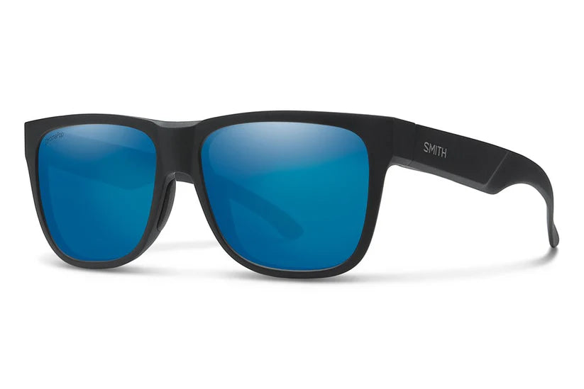 Smith Lowdown 2 Sunglasses CP Polarized Blue Mirror Matte Black