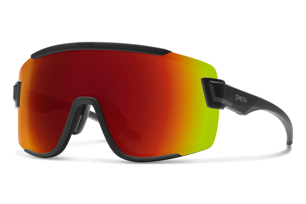 Smith Wildcat Matte Black ChromaPop Red Mirror