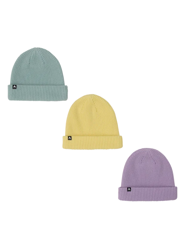 Burton Recycled Dnd Beanie 3-Pack One Size Washed Lavender Light Teal Glow Yello Green