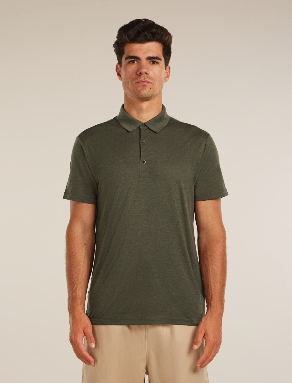 Icebreaker Mens Merino 150 Tech Lite SS Polo Dk Loden