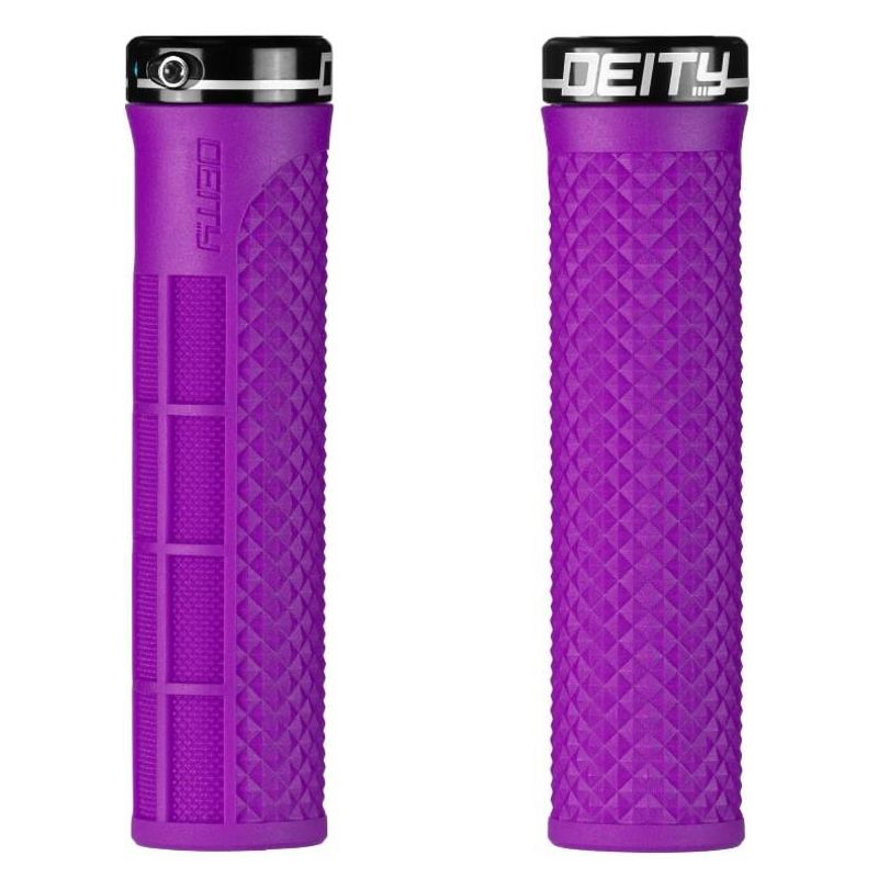 Deity Lockjaw Lock-On Grips Purple Black