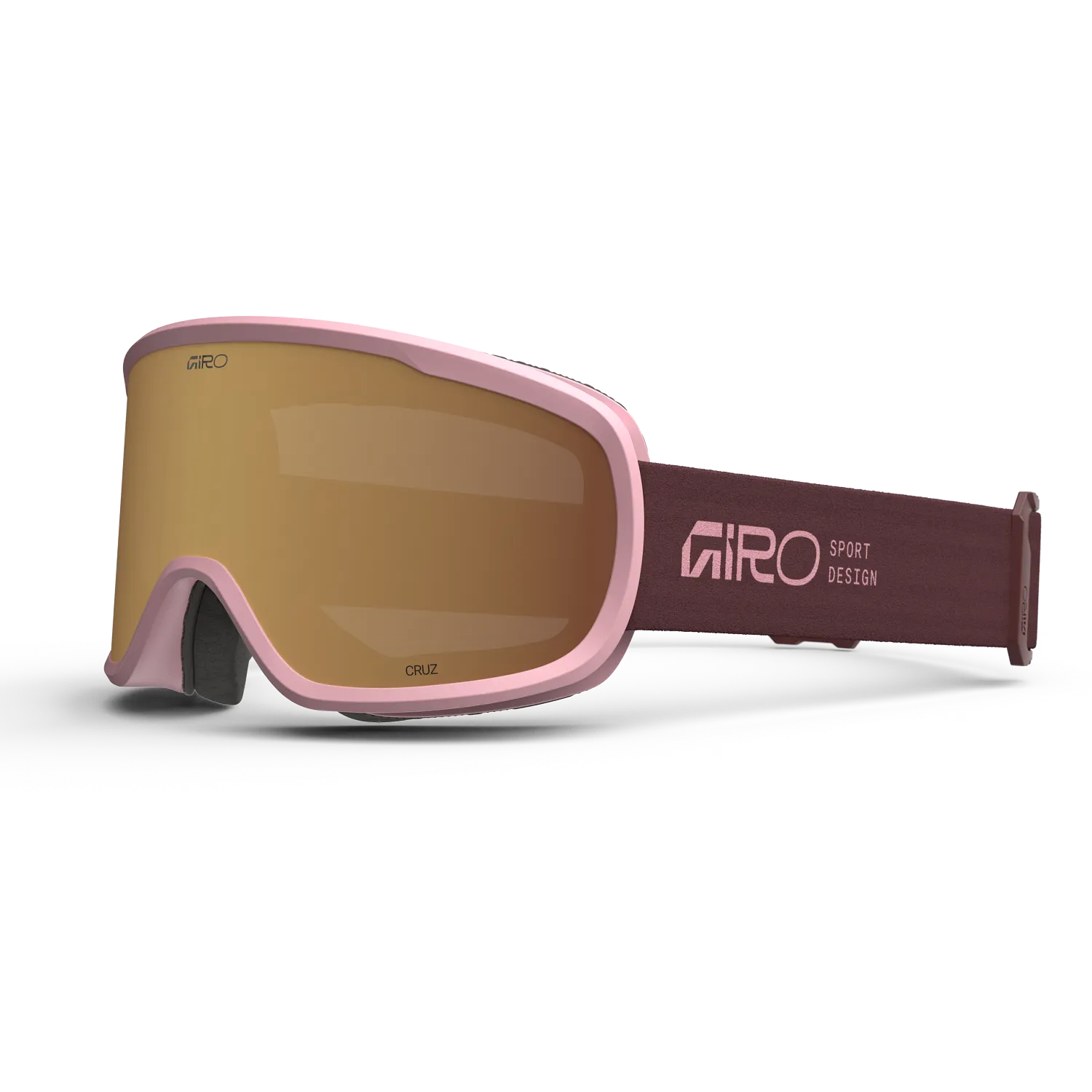 Giro Cruz Snow Goggles Amber Gold Stacked Dark Maroon