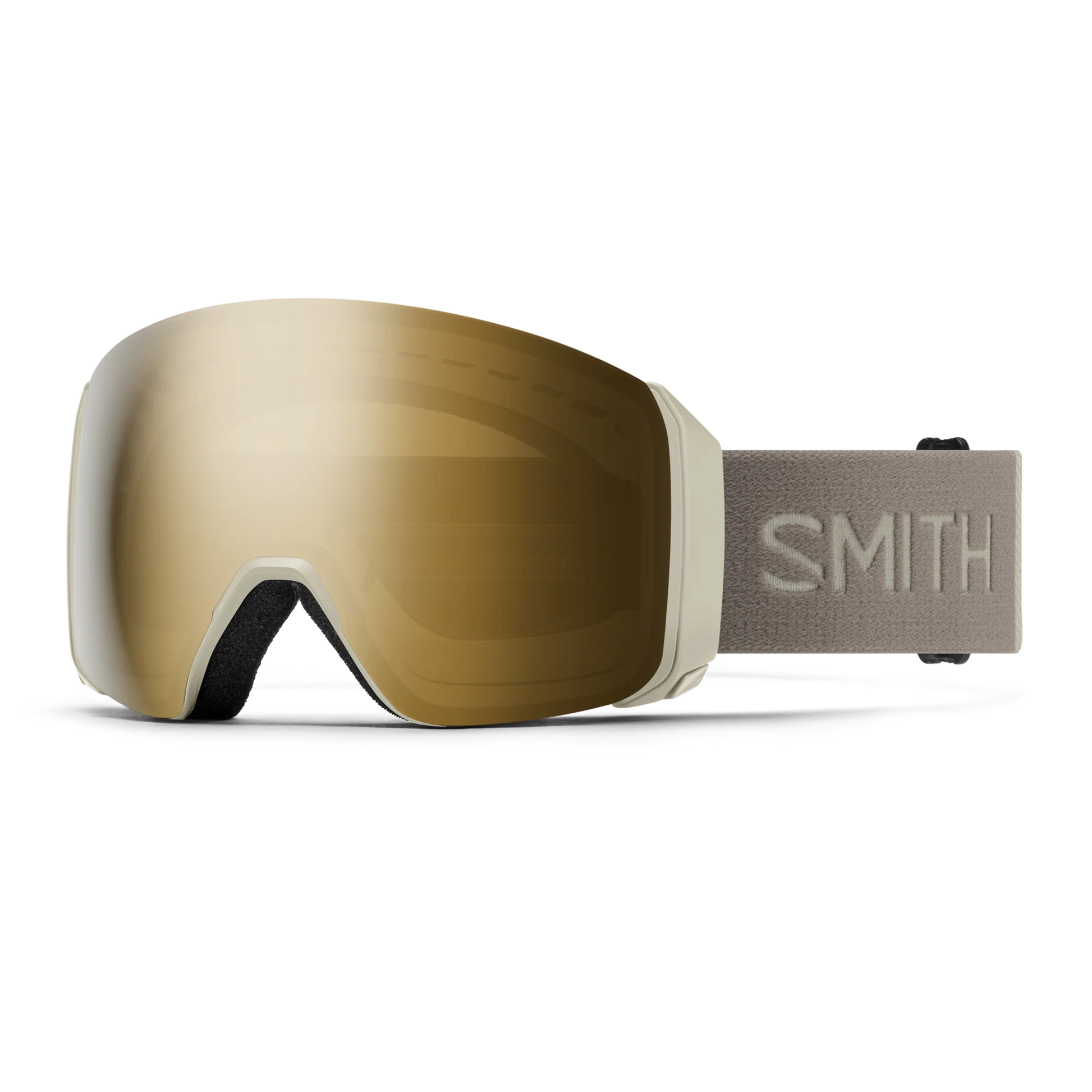 Smith 4D Mag XL Low Bridge Fit Ski Goggle CP Sun Black Gold Mirror St Blue Sensor Mirror CHALK