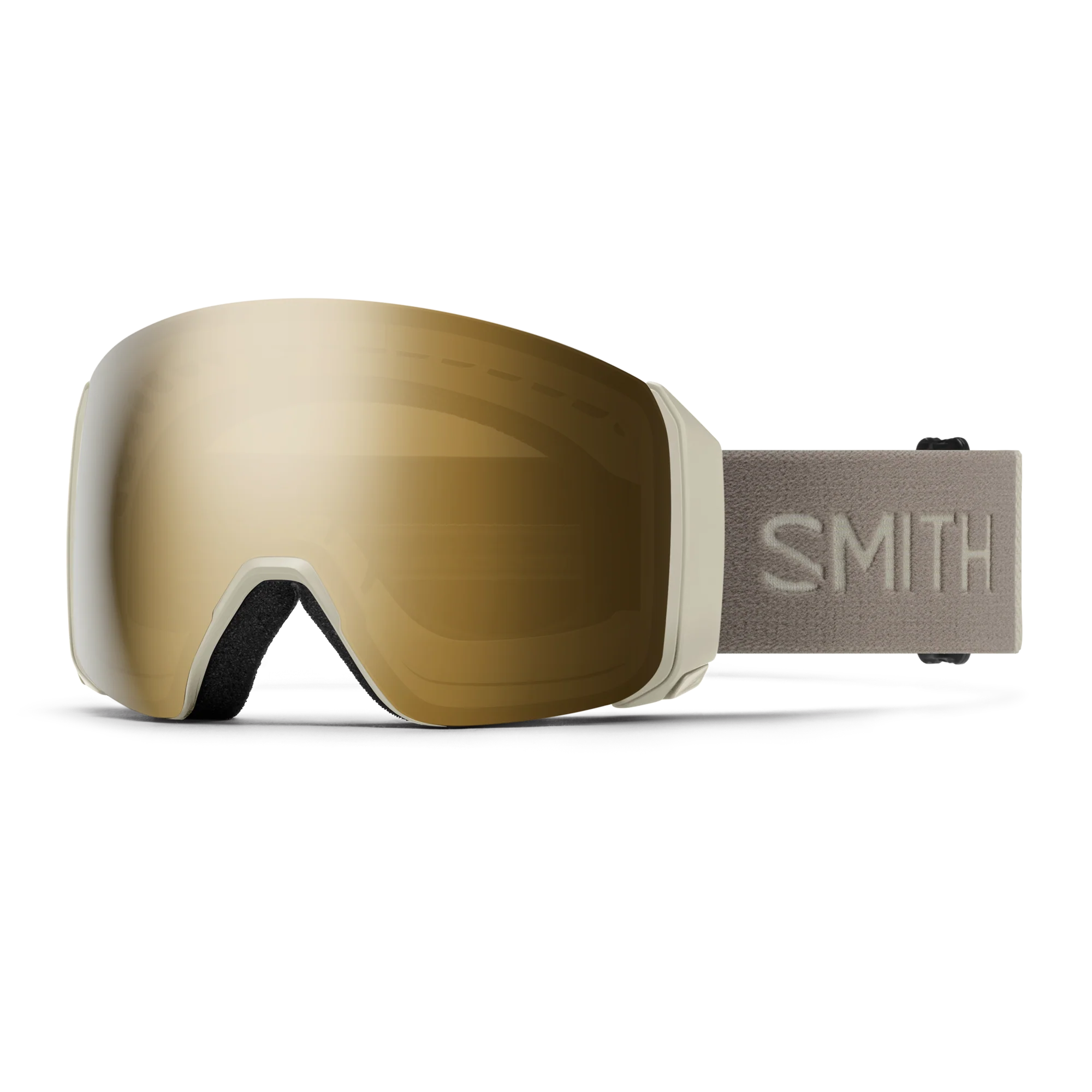 Smith 4D Mag XL Low Bridge Fit Ski Goggle CP Sun Black Gold Mirror St Blue Sensor Mirror CHALK