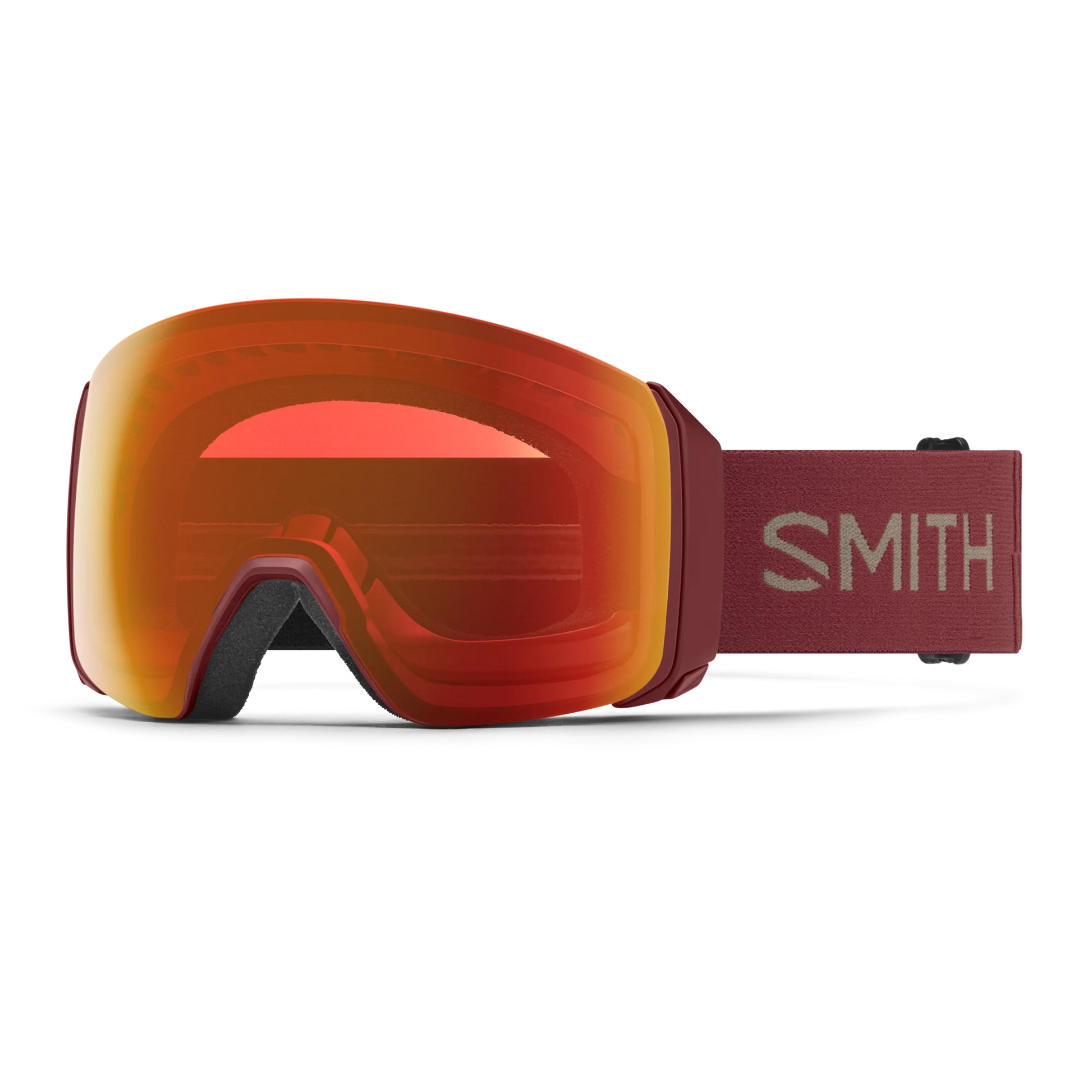 Smith 4D Mag XL Low Bridge Fit Ski Goggle CP Ev Red Mirror St Yellow Flash Ironwood