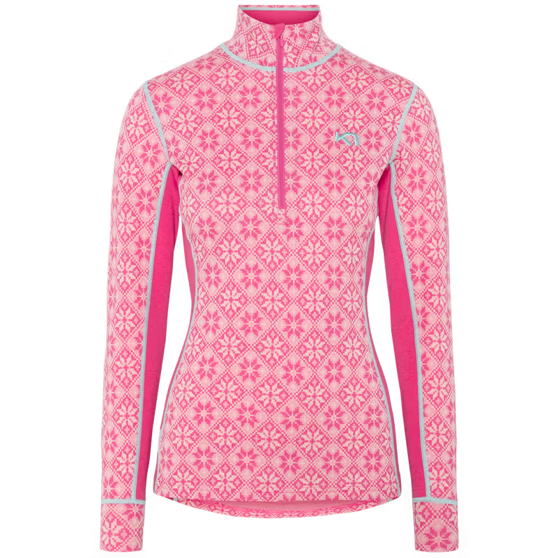 Kari Traa Womens Rose Merino Half Zip Base Layer Top